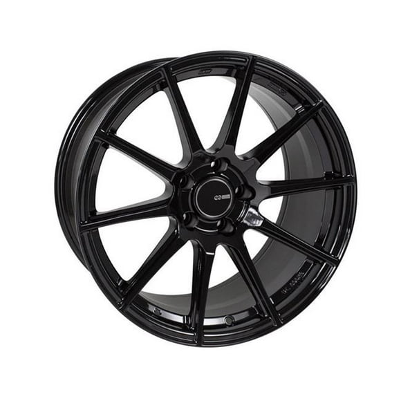 Enkei 499-895-6535BK 18 x 9.5 & 5x114.3 Bolt Pattern 35 mm Offset 72.6 mm Bore TS10 Gloss Black Wheel