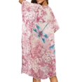 thumbnail image 4 of HELLHERO Polyester Casual Lightweight Swimsuit Cover Up for Beach Quick Dry Free Size Bathing Suit Cover Up Dragonfly Blossom, 4 of 6