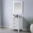 thumbnail image 5 of Altair 28" Rectangular Bathroom Wood Framed Wall Mirror in White, 5 of 9