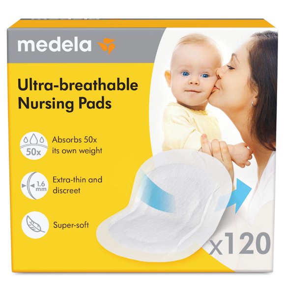Medela Coussinets d'Allaitement Jetables Ultra-Respirants - 120 Coussinets