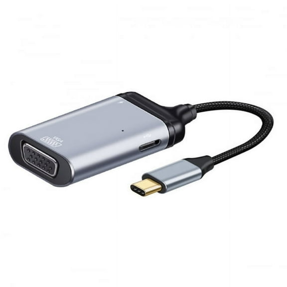 Chenyang CY USB-C Type C to VGA RGB Converter HDTV Adapter 60hz 1080p with Female PD Power Port Adapter