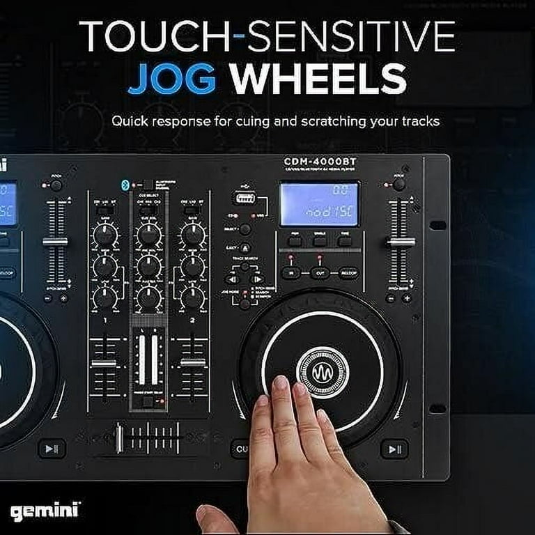 Gemini DJ CD/MIXER System with Bluetooth Audio Input - CDM Gemini DJ CD/MIXER System with Bluetooth Audio Input - CDM