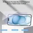 thumbnail image 2 of 2 Pack for iPhone 15 Screen Protector, 9H Clear Tempered Glass Screen Protector for iPhone 15, Easy Installation, Bubble Free, 2 of 7
