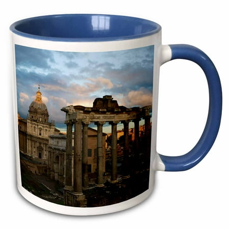 

3dRose Forum Rome Italy - EU16 DBN0183 - David Barnes - Two Tone Blue Mug 11-ounce