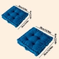 thumbnail image 5 of Square Velvet Floor Pillow, Meditation Floor Pillow Thicken Decompression Floor Cushions Large Pillows Seating Cute Decorative Cushion for Yoga Living Room (Blue,16''), 5 of 5