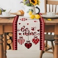 thumbnail image 6 of Valentine's Day Table Runner, Be Mine Love Romantic Heart Red Black Plaid Washable Cotton-linen Table Runners Dining Kitchen Decoration for Everyday Home Wedding Party Decor, 13 x 36 Inch, 6 of 9