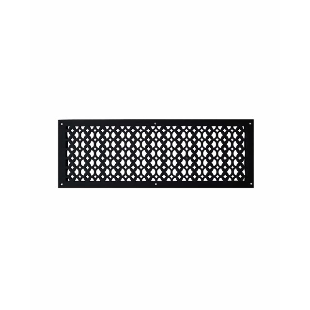 Air Return Grill 8″ x 26″ with 10″ x 28-1/2″ Faceplate – Decorative Tudor Mushroom Design HVAC Vent Cover, Cast Aluminum, Powder-Coated, Repaintable Wall Ceiling Floor Grille (VR100)