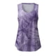 thumbnail image 3 of Playeras,Blusas y Tops,Ropa para Mujer Lindo camisetas sin mangas para las mujeres Pantalones cortos casuales con cordón en la cintura con estampado informal de verano para mujer (Purple, M), 3 of 6