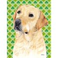 thumbnail image 1 of 15 x 15 In. Labrador Yellow St. Patricks Day Shamrock Portrait Flag, Garden Size, 1 of 1
