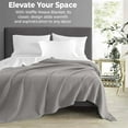 thumbnail image 4 of 100% Cotton Blankets Throw Size for Bed - Waffle Weave Blankets for Summer, Lightweight and Breathable Soft Woven Blanket for Spring (Dark Grey, Throw (50" x 60"), 4 of 6