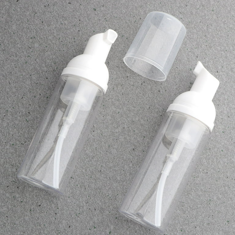 Dispenser 4 Pcs 50ml PET Foming Bottle Makeup Pump Bottle Bubble Maker  Transparent Subpackaging Bottle Outdoor Cosmetic Supplies (Transparent)