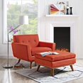 thumbnail image 2 of Hawthorne Collection Chaise d'Appoint avec Pouf en Rouge Atomique, 2 of 6