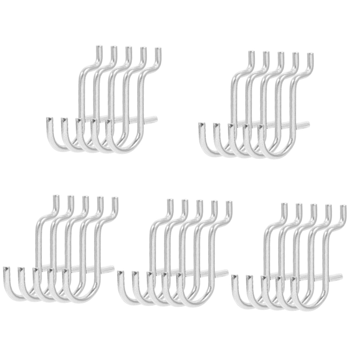 FUEENIRVA 100-Piece Heavy Duty Metal Pegboard Hooks Set for Garage, Home Organization, and Storage Solutions