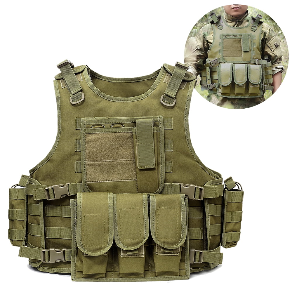 Outdoor Molle Vest Adjustable Gear Load Carrier Vest for Hiking Camping