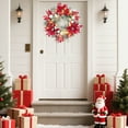 thumbnail image 6 of JoanKaren 24 inch Christmas Wreath with Lights,Pre-Lit Xmas Wreath for Front Door,Windows,Wall Decoration, 6 of 8