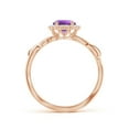 thumbnail image 2 of ANGARA Natural Vintage Inspired Amethyst Flower and Vine Ring in 14K Rose Gold for Women (Size-6mm) | February Birthstone, Birthday, Anniversary, Jewelry Gift for Women | Natural Amethyst Ring, 2 of 9