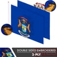 thumbnail image 3 of Michigan MI State Flag 3x5FT 2-Pack Double-sided Embroidered Polyester By G128, 3 of 8