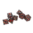 thumbnail image 3 of Juego de Dados poliédricos Yuxing Metal huecos con patrón en forma de corazón 7 Uds, 3 of 5