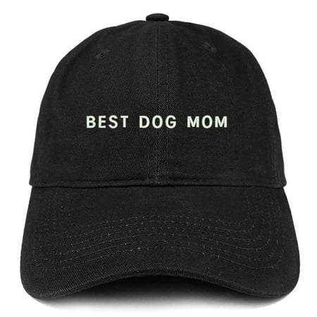 Trendy Apparel Shop Best Dog Mom Embroidered Soft Cotton Dad Hat -