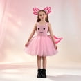 thumbnail image 2 of Bobifish Little Girls Dress Sets Halloween Cute Animal Style with Ear Headband Sleeveless Tutu Outfit Fluffy Fancy Party Dress Up Sets, 2 of 9