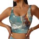 thumbnail image 1 of Balery Starry Sky Cloud Fox Sujetadores deportivos con espalda cruzada para mujer, acolchados, sin costuras, de alto impacto, ideales para yoga, gimnasio, entrenamiento y fitness.-, 1 of 8