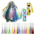 thumbnail image 2 of 100Pcs 13cm Silky Tassels Bookmark Tassels Bulk Soft Craft Mini Tassels with Loops for Jewelry Making DIY Accessories 40 Colors, 2 of 7