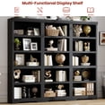 thumbnail image 6 of 5 Tier Bookshelf, 69" Tall Farmhouse Bookcase - with Adjustable Shelves, Floor Standing Open Display Storage Rack with Anti-Slip Design for Home Office, Balcony, Library, Study / Living Room, Black, 6 of 7