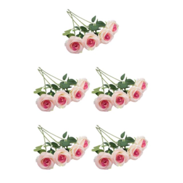 Injueey 10 unidades/juego de bodas de ensueño DIY con hermosas flores de rosas de seda, para ramos y centros de , decoraciones que no dañan Type2 NO2
