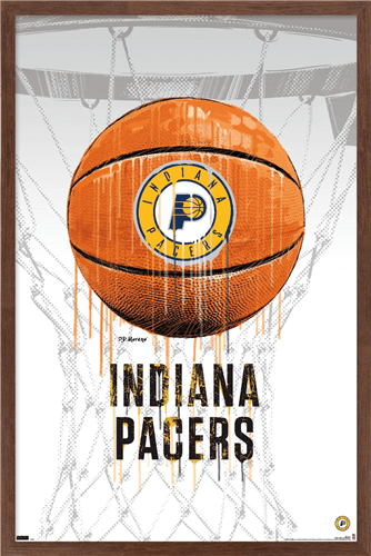Trends International Indiana Pacers Logo Framed Poster 24.25 x 35.75 