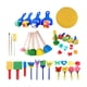 thumbnail image 2 of 30 piezas de es de pintura Set Aprendizaje Niños Esponja de pintura Lavable Flor Artesanía Pintura Formas Sellos Herramientas de, 2 of 6