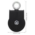 thumbnail image 2 of Hytrove De Polea Para Gimnasio En Aluminio Negro Con Rodamientos Silenciosos Para Ejercicio Eficaz, 2 of 8
