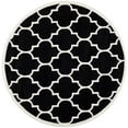 thumbnail image 2 of SAFAVIEH Chatham Gavin Geometric Wool Area Rug, Black/Ivory, 7' x 7' Round, 2 of 7