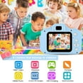 thumbnail image 5 of Kids Selfie Camera, 1080P HD Video Camcorder, Charming Christmas Birthday Gift for Boys 3-10, Portable Game Toy with 32G SD Card (Blue), 5 of 8