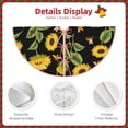 thumbnail image 4 of Daiia Bees and Sunflowers Drawing Merry Christmas Tree Skirt , Xmas Large Lace-up Tree Skirt, Santa Snowflakes Rustic Home Decorations New Year Party Farmhouse Decor-36", 4 of 7
