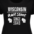 thumbnail image 4 of Inktastic Wisconsin Awesome Since 1848 Women's Plus Size T-Shirt, 4 of 5