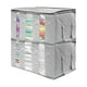 thumbnail image 4 of Bolsa grande de almacenamiento para ropa y ropa de cama - Organizador plegable de armario con ventana transparente, 61x33x31cm, gris o azul, 1-pack, 4 of 4