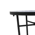 thumbnail image 2 of Elevate Outdoor Patio Round Side Table, Ceramic Tile, Iron, Black + Blue, 2 of 9
