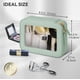 thumbnail image 3 of Bolsa organizadora transparente para cosméticos Prite, impermeable, verde, 3 of 8