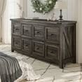 thumbnail image 6 of EnHomee Dresser for Bedroom Wooden Dresser TV Stand Farmhouse Dresser with 8 Drawers, Dark Rustic Oak, 6 of 7