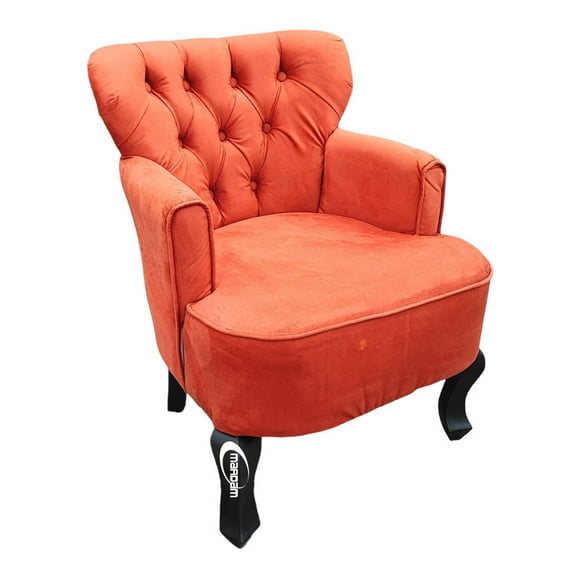 Sillon Vintage Individual Terciopelo Orange
