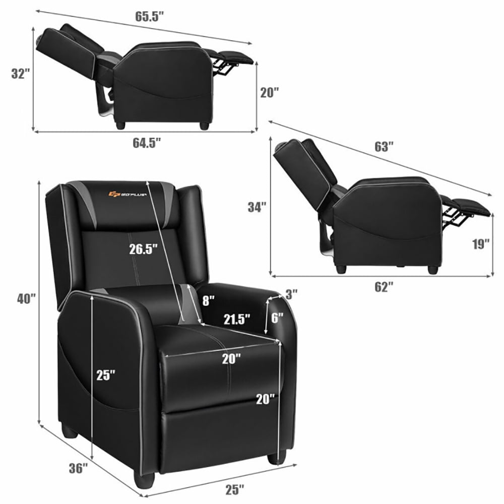 Finihen Massage Recliner Chair, Home Massage Gaming Recliner Chair, for Gaming Room, Home Theater, Gray Finihen Massage Recliner Chair, Home Massage Gaming Recliner Chair, for Gaming Room, Home Theater, Gray