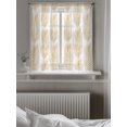 thumbnail image 5 of Tan Palm Leaves Curtains 45 Inch Length,Sheer Curtains for Bedroom Living Room Window Summer Jungle Tropical Tree Coastal Plants Rod Pocket Drapes Kitchen Curtains Small Half Window 42"x45" 2 Panels, 5 of 7