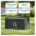 thumbnail image 3 of 2-Tier Storage , Waterproof UV-Resistant Outdoor Shoe Storage Cabinet with 2 Doors & Adjustable Shelves for Indoor Outdoor Entryway, Hallway, Living Room (Black), 3 of 6