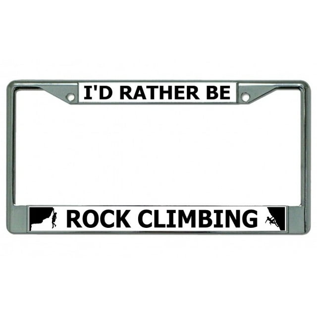 Je Préfère Être Escalade Chromé License Plaque Cadre