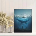 thumbnail image 2 of Whale Ship in a Jar Canvas Print Wall Art for Living Room Bedroom Office Study Apartment Home Decor, 2 of 8