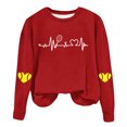 thumbnail image 1 of Timegard Chandail à Col Rond pour Femmes, Épaules Tombantes, Chandail à Enfiler Imprimé, Automne Hiver, Décontracté, Ample, Confortable, Hauts, 1 of 4