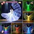 thumbnail image 2 of SEAMEXICO Alas De Danza Del Vientre , Luminosas Con Palos Telescópicos LED , Fiesta Universal De Mariposa Espectáculos Fluorescentes Rendimiento Traje Adulto, 2 of 4