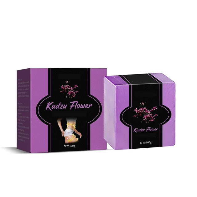 Fiudx Jabón de Flor de Kudzu, Alivio Natural de Las Imperfecciones de La Piel, Extracto de Pueraria Hidratante, Fórmula Suave y No Irritante, Cuidado de Pies, Espalda, Rodillas y Piernas, Tratamiento