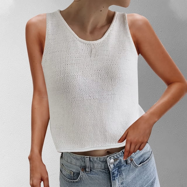 BLCHUNen Débardeurs pour Femmes Sans Manches Col Rond Extensible Léger Respirant Sports Actif Athlétique Décontracté Blouses