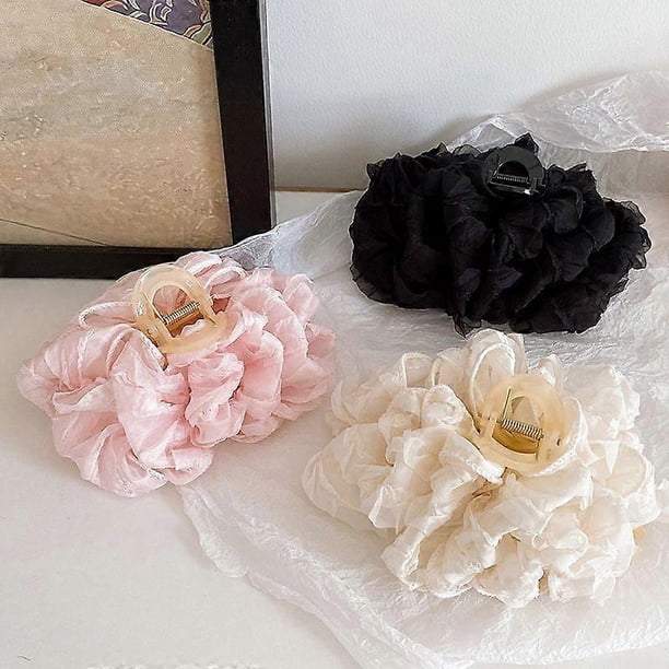 3pcs Bowknot Hair Claw Clips Women White Pink Black Bow Fashion Thick Hair Accessories Cute Jaw Clips For Styling Daily And Special Occasions